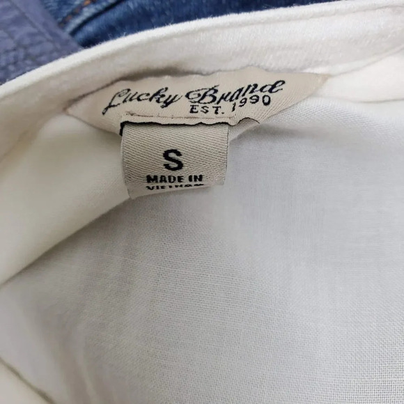 LUCKY BRAND | Montecito White Henley Split Tail Small - Picture 10 of 10